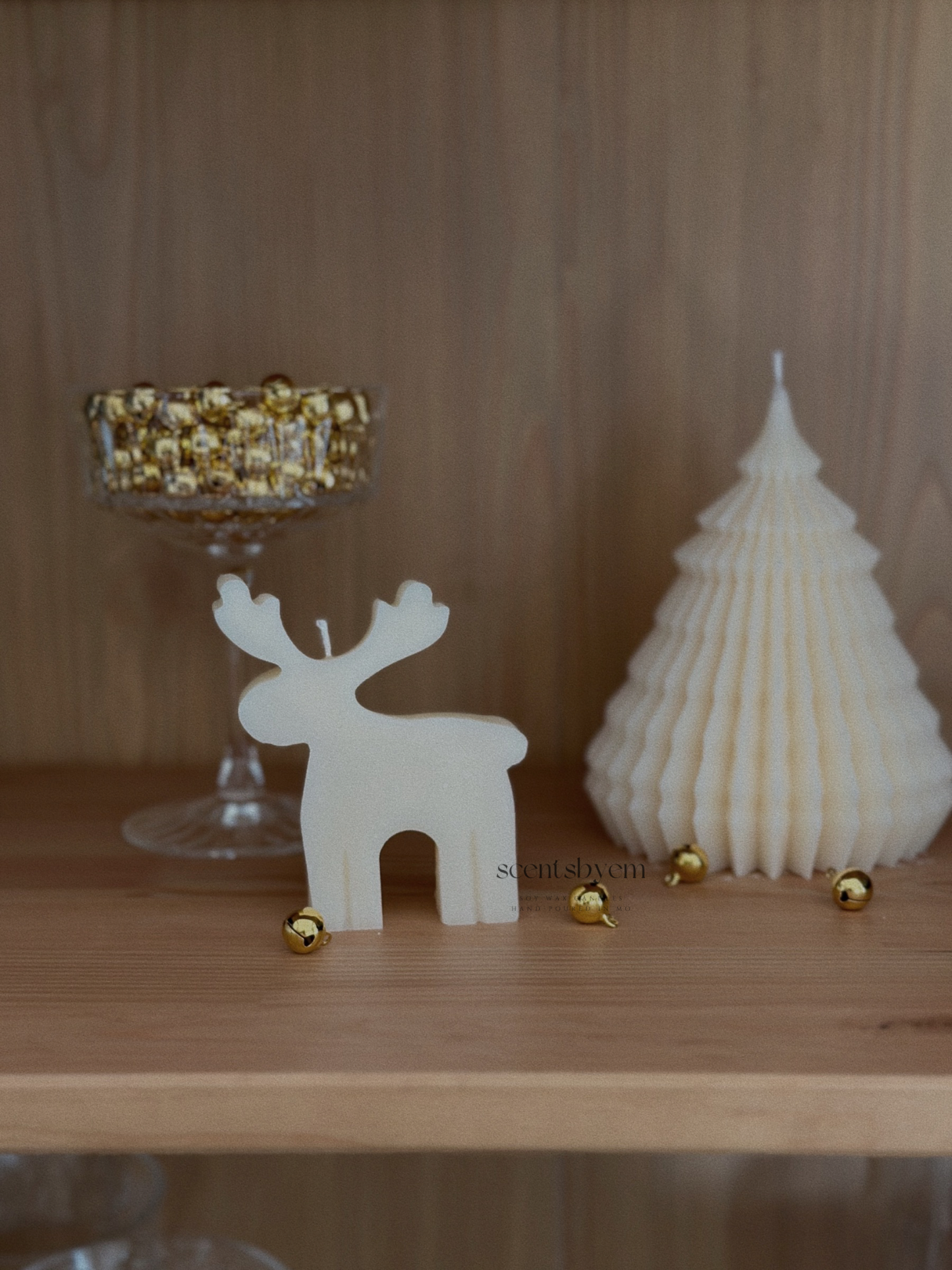 Reindeer Christmas Candle