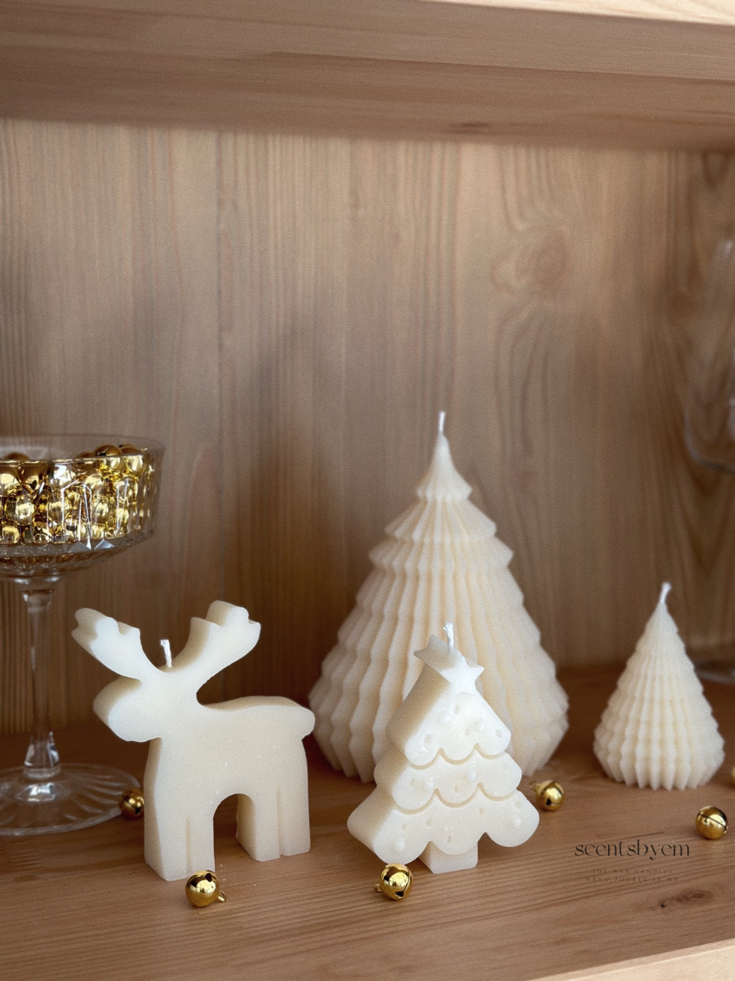 Reindeer Christmas Candle