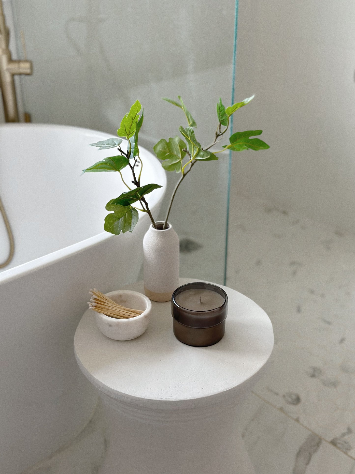 Translucent Black Glass Candle with Lid