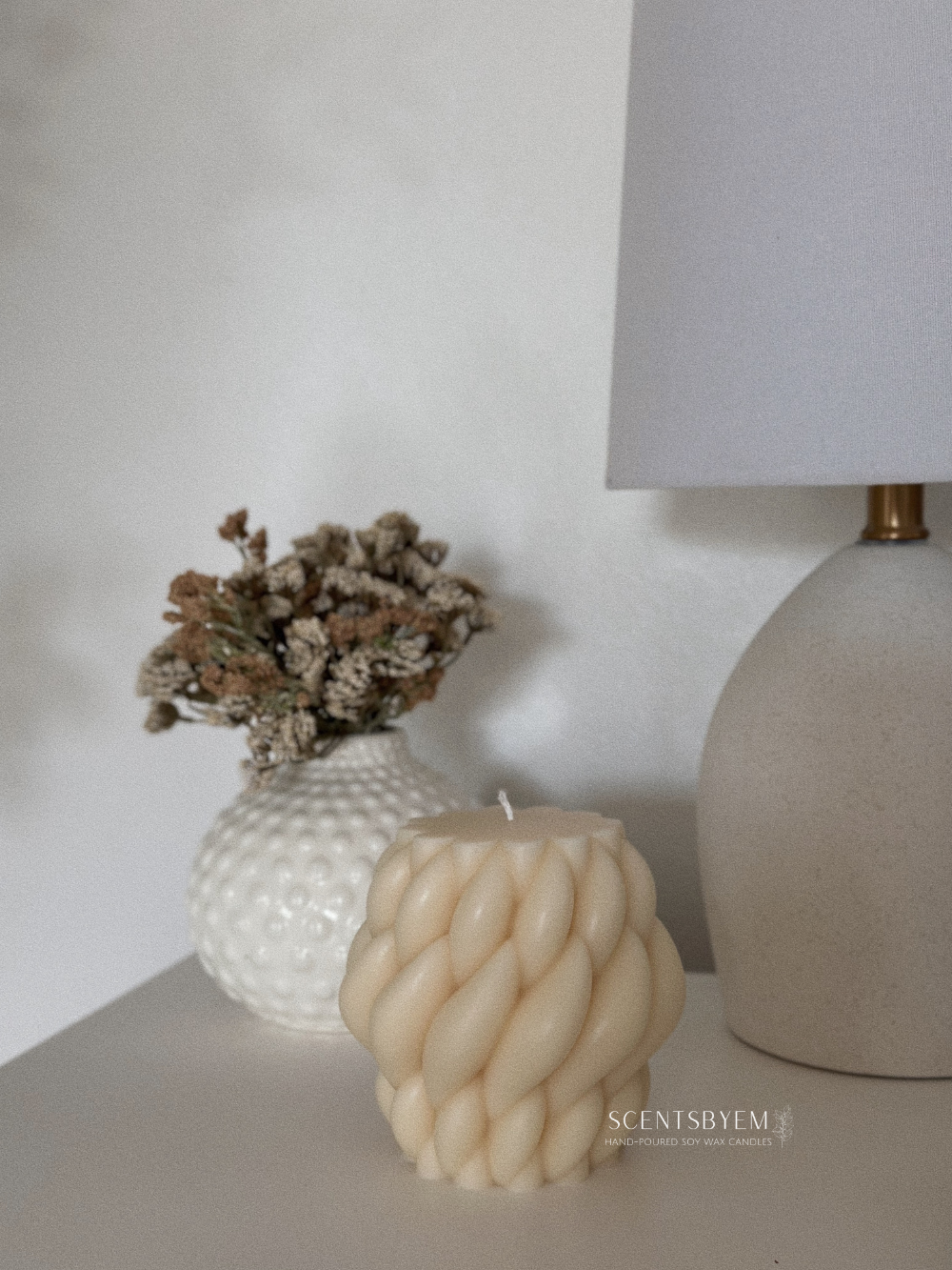 Braided Pillar Candle