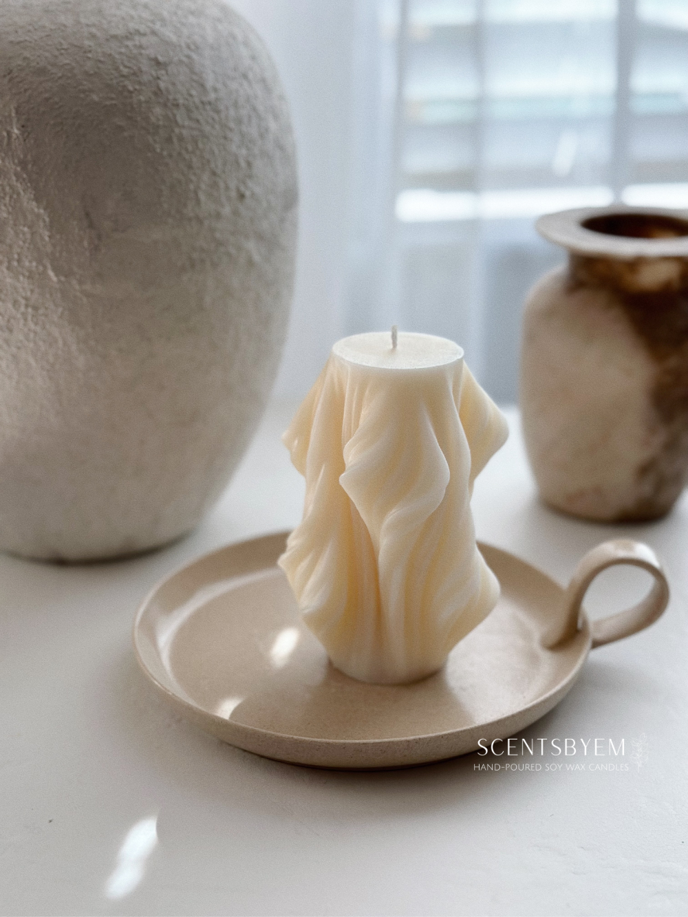Wave Pillar Candle