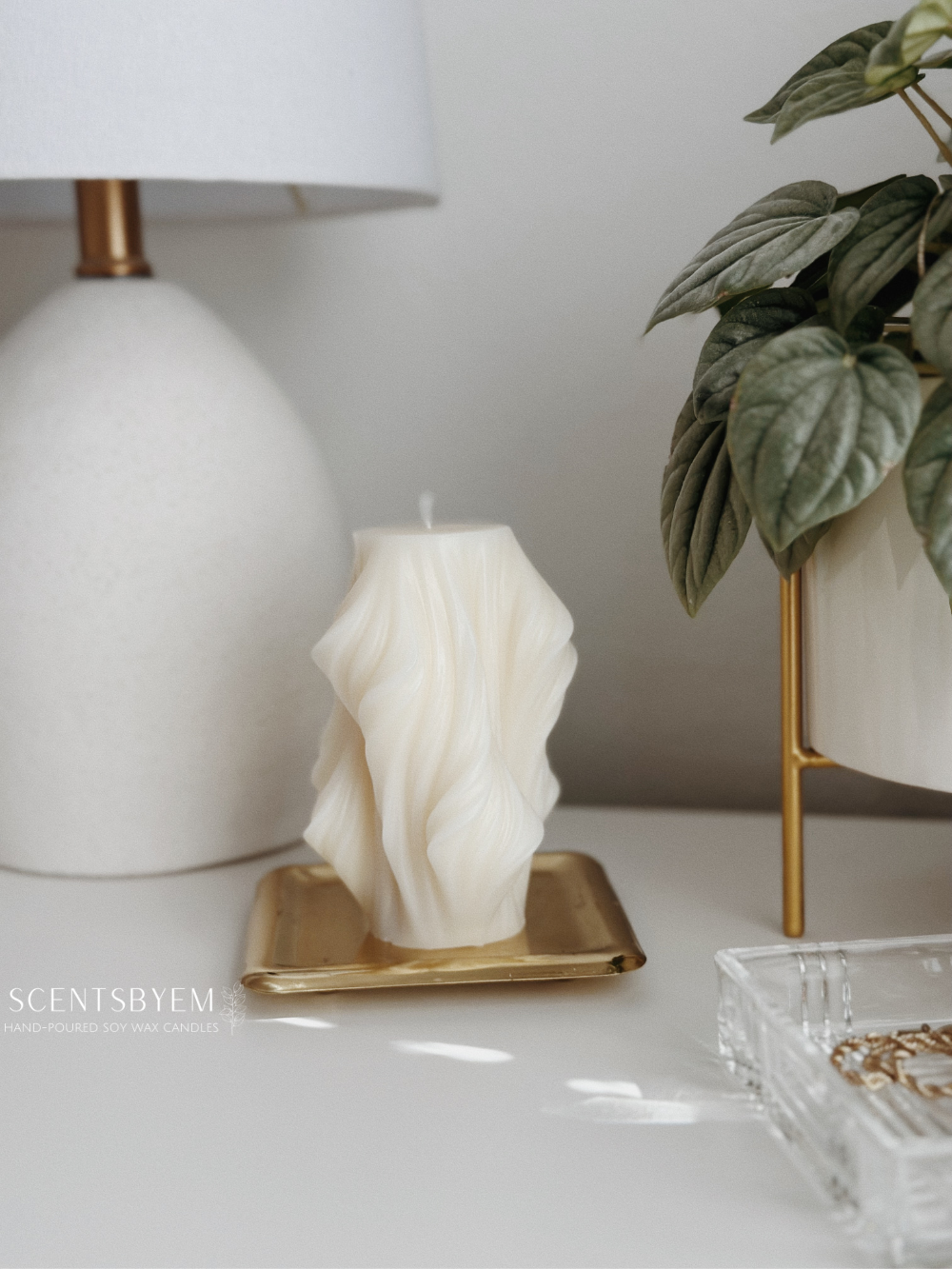 Wave Pillar Candle