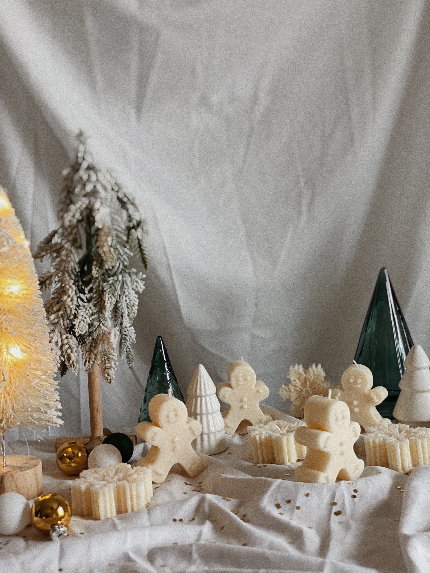 SnowFlake Candle. Soy Wax Pillar Candle