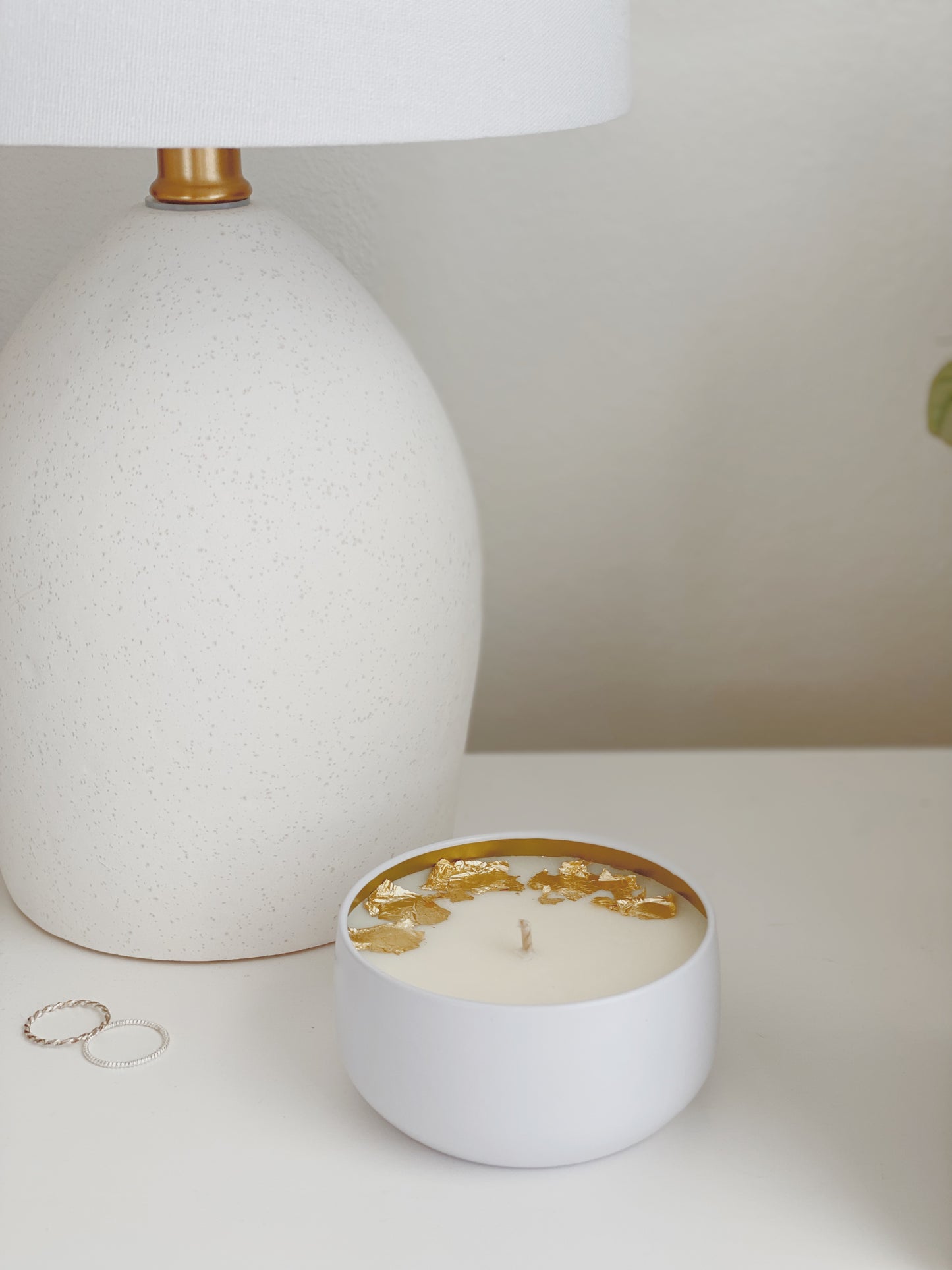 Small White Candle Bowl, 8oz Soy Wax Candle