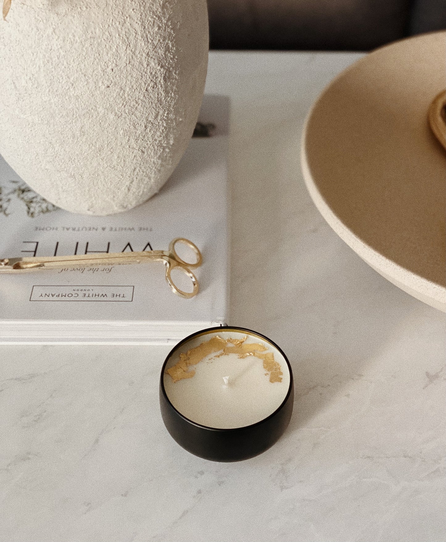 Small Black Candle Bowl, Soy Wax 8oz