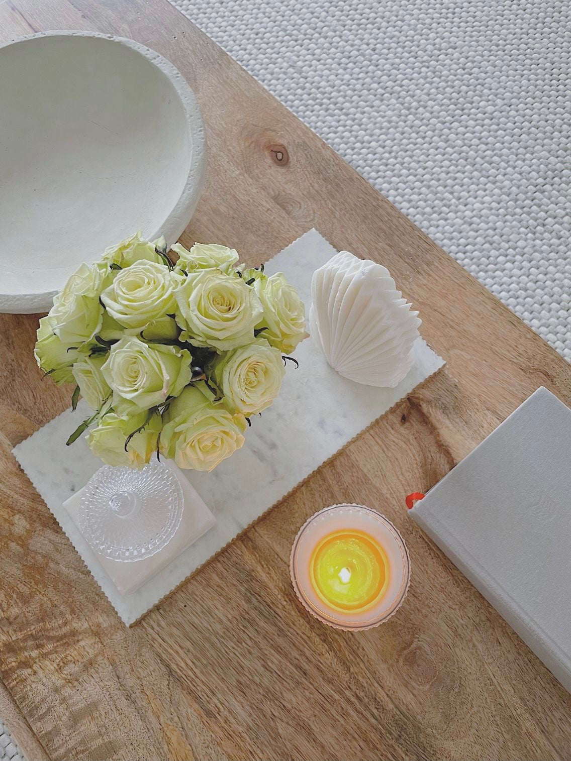 Palm Leaf Pillar Candle- Large Soy Wax Palm Spear