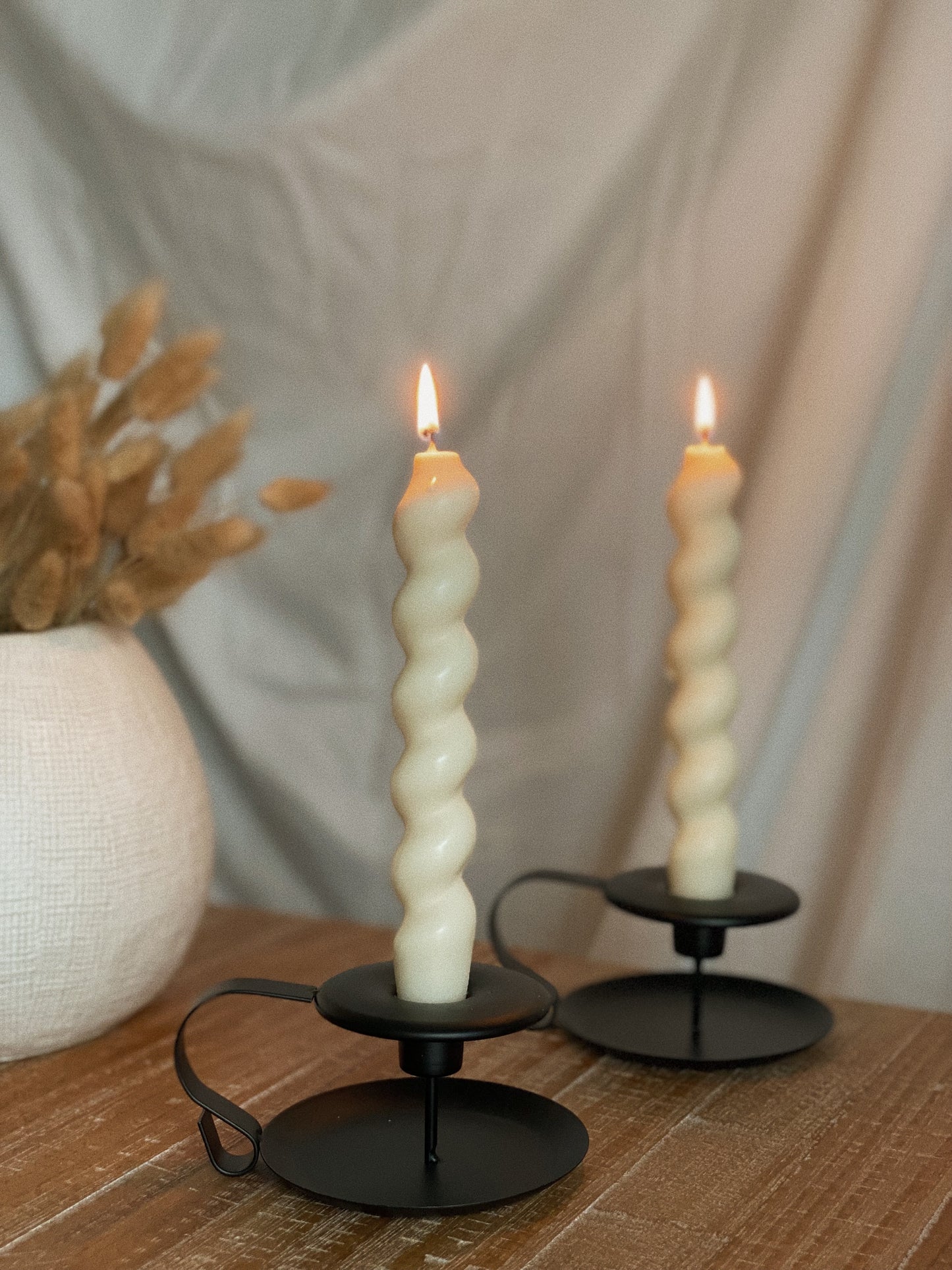 Black Candle Stick Holder
