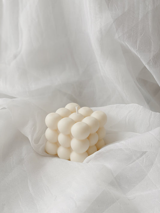 Bubble Candle, (Medium) Soy Wax Pillar Candle