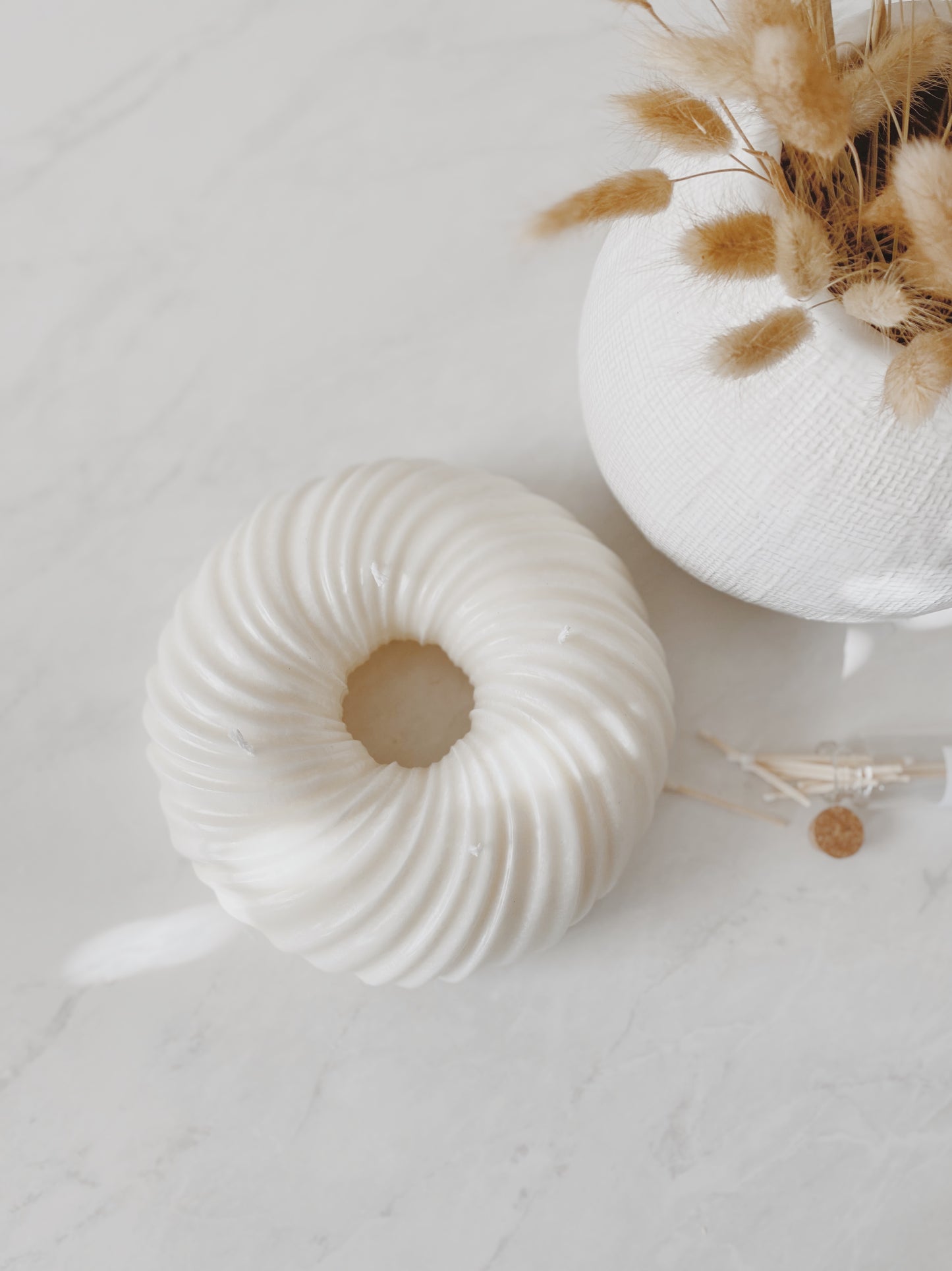Halo Pillar Soy Wax Candle, Large 4 Wick Decorative Candle