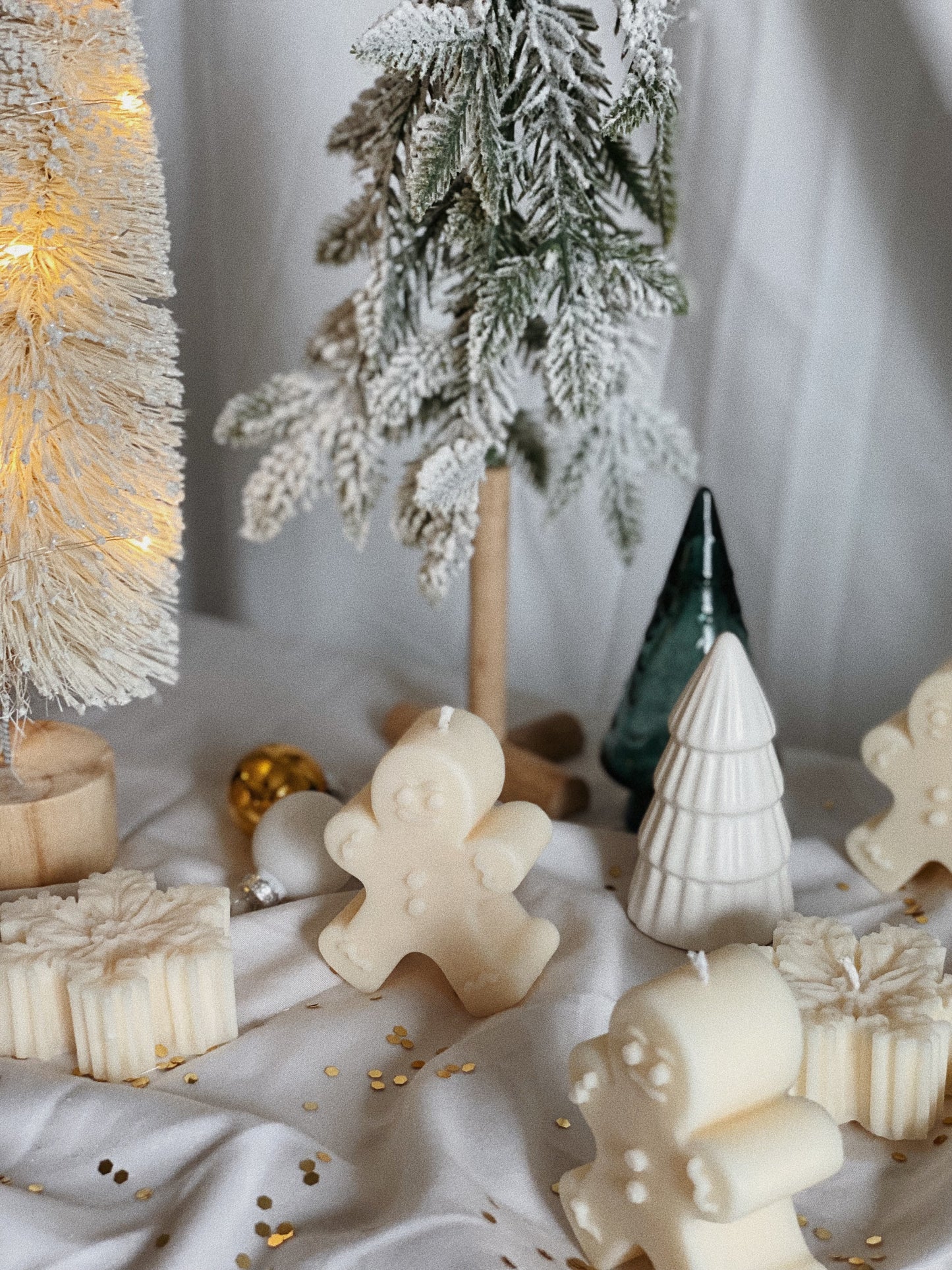 SnowFlake Candle. Soy Wax Pillar Candle