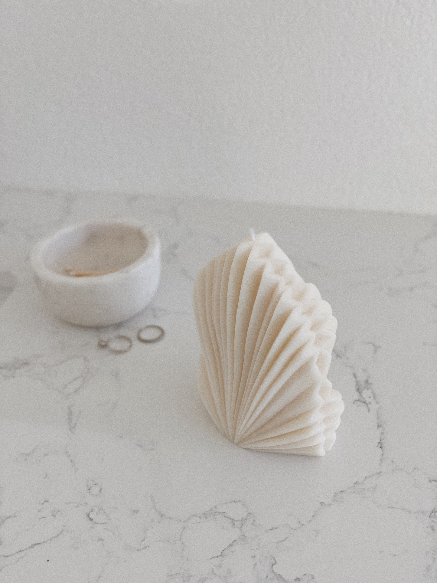 Palm Leaf Pillar Candle- Large Soy Wax Palm Spear