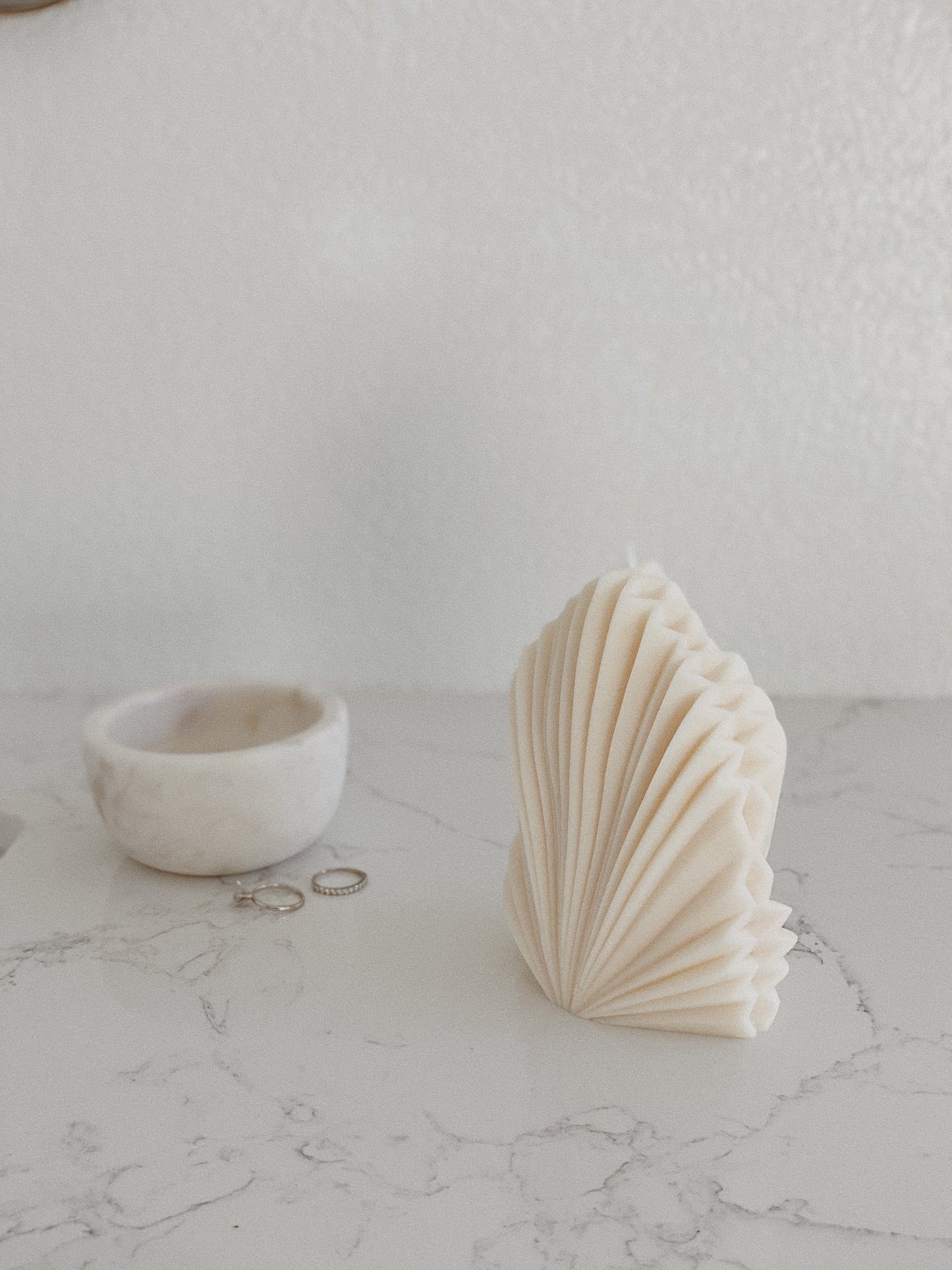 Palm Leaf Pillar Candle- Large Soy Wax Palm Spear