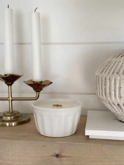 White Candle Bowl