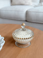 Vintage candle with lid, gold details